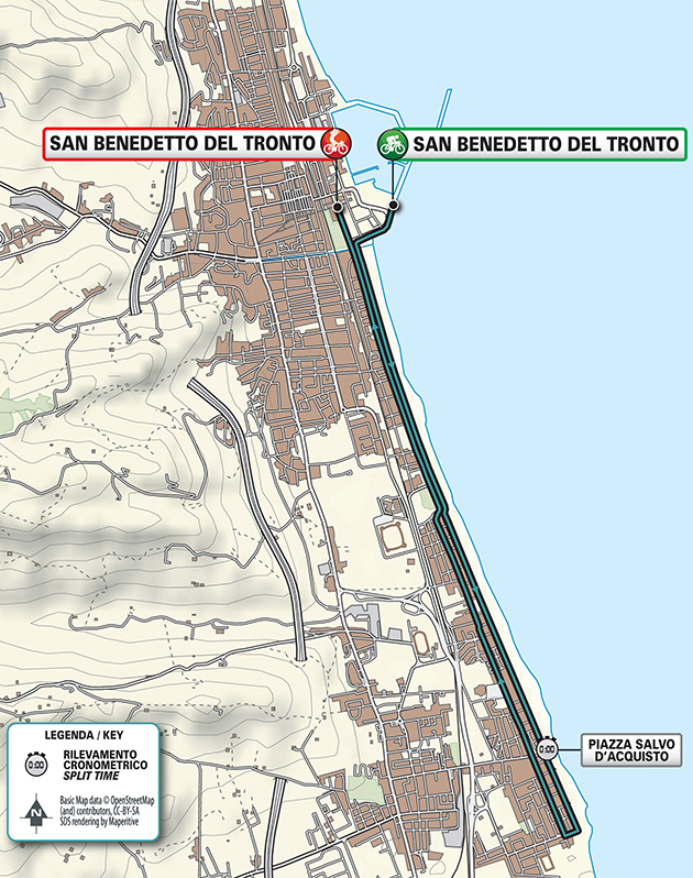 2019 Tirreno-Adriatico stage 7 map